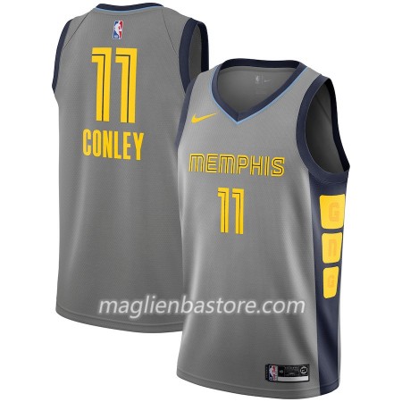 Maglia NBA Memphis Grizzlies Mike Conley 11 2018-19 Nike City Edition Grigio Swingman - Uomo
